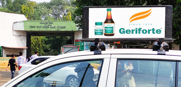 Taxi top Digital screen advertising by Wrap2Earn in India